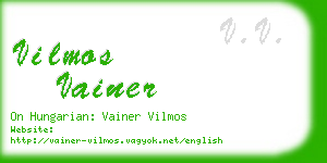 vilmos vainer business card